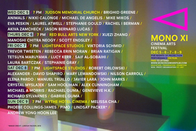 Poster for the performance festival 