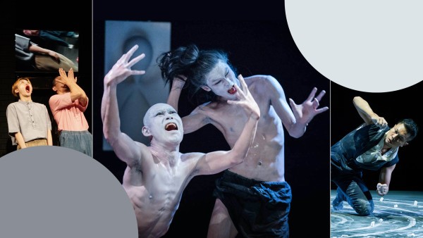 Two butoh dancers posing