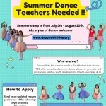 Summer Dance Teachers Needed !