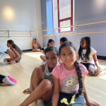 Girls in classroom during camp