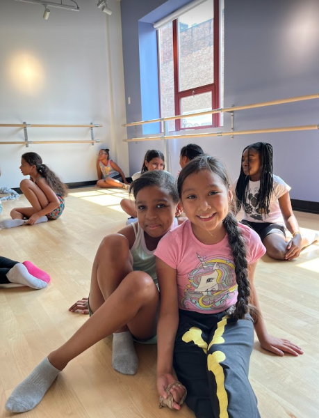 Girls in classroom during camp