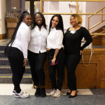 alumnae performing tap at the benefit