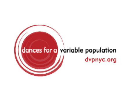 Logo and website of Dances for a Variable Population and website (dvpnyc.org).