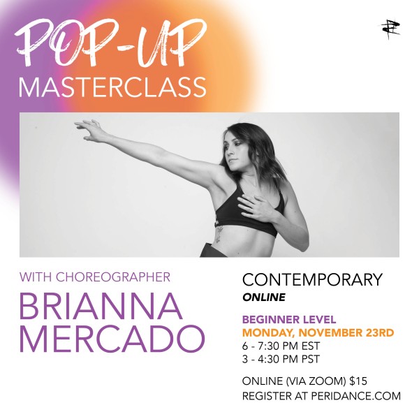 Pop-Up Masterclass: Beginner Level Contemporary with Brianna Mercado