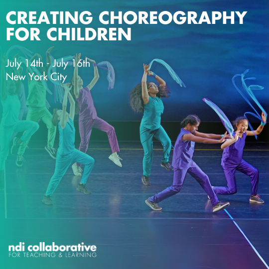 A group od dancers moving across the stage in lines holding a piece of fabric