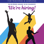 a graphic with three figures in silhouette dancing