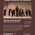 Cora Dance Hip Hop Teaching Artist and students pose together with flowers after performance!