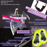 A collaged image with lists of concepts/theories/and ideas embedded in the image 