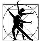two silhouetted dancers in a square