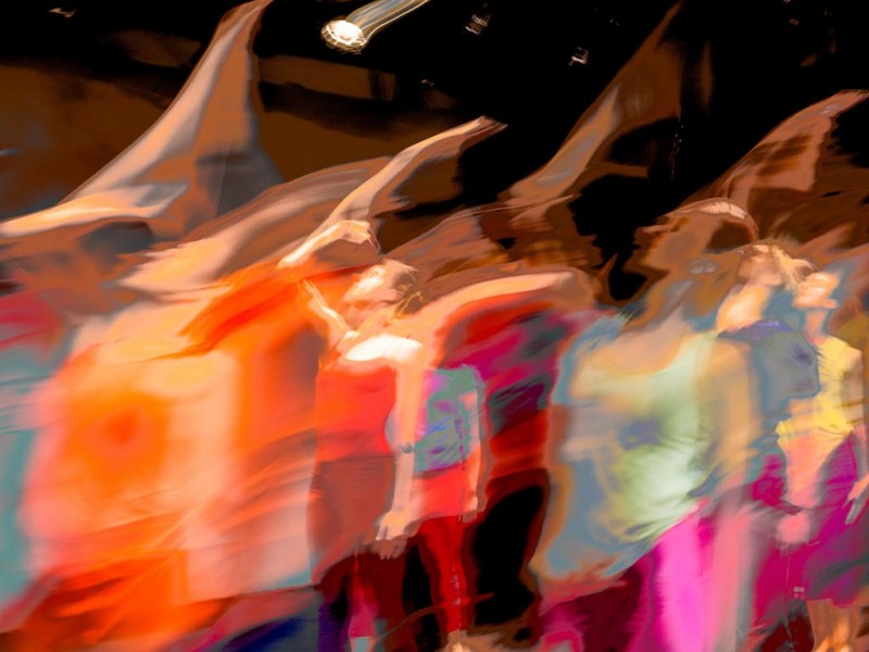 blurred image of dancers