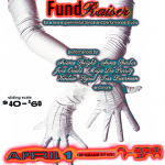 Flyer for Fundraiser listing date, time, location, and performers names.
