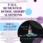2019 Fall Semester Scholarship Audition