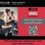 Ad for the MFA Dance with 3 dancers depicted