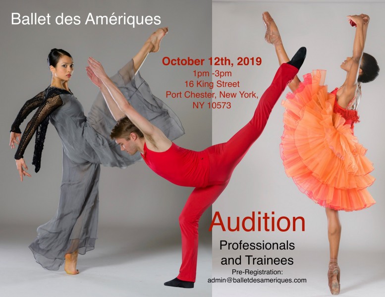Ballet des Am&eacute;riques - Audition Notice