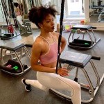 working out in the chair