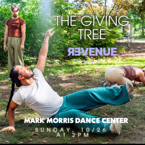 Dancer laying down outside on grass reaching up. Dancer behind in child's pose. Dancer in the back standing and looking forward.