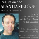 Image of Alan Danielson with text describing remembrance event