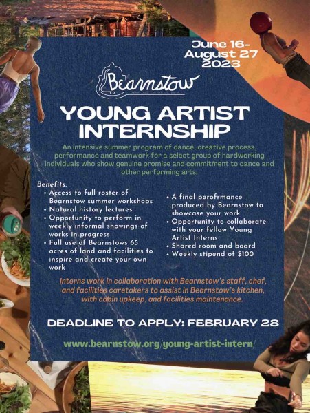 A collaged image featuring nature scenes, family style meals, and movers and a box with details in the center