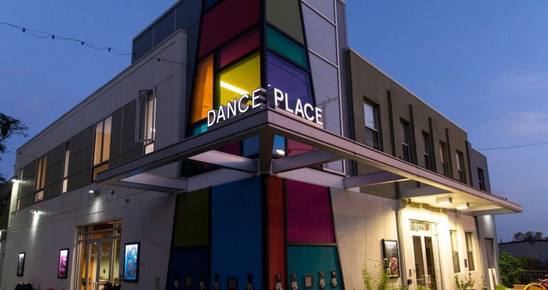 Dance Place building at night