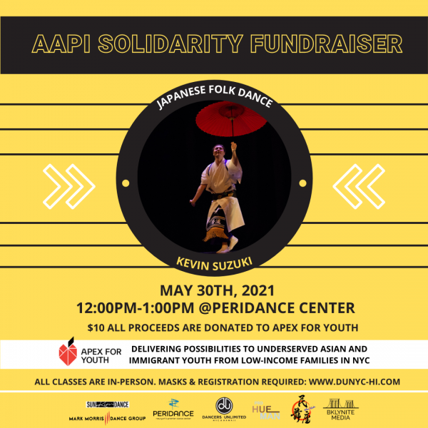 Japanese Folk Dance with Kevin Suzuki 12:00-1:00pm at Peridance Center. $10