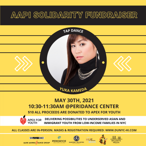 Tap Dance with Yuka Kameda 10:30-11:30AM at Peridance Center. $10