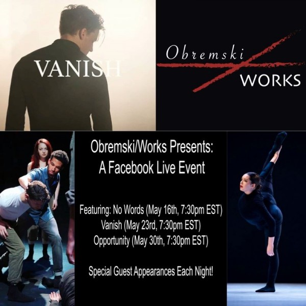 Obremski/Works invitation and information on the dance film screening and discussions