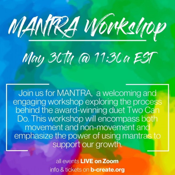 B. Create. Symposium 2020's MANTRA is taking place on Saturday, May 30th at 11:30am EST (4:30pm GMT)