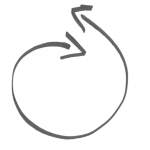 The freeskewl logo: an open circle with two arrows on each end.