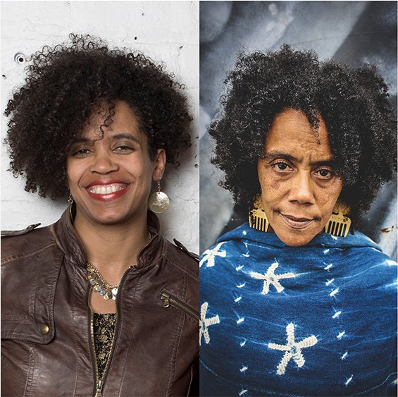 Headshots for two Black, female-identifying choreographers displayed side by side.