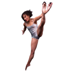 Dancer leaps in air
