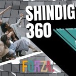 Shindig 370 graphic with disco ball and poppy lettering