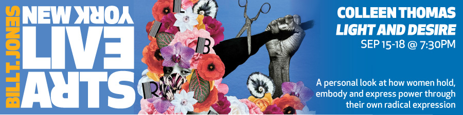 Colorful collage with flowers of different colors and a bright blue background.