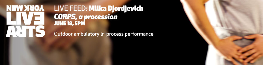 Two hazy figures without faces 