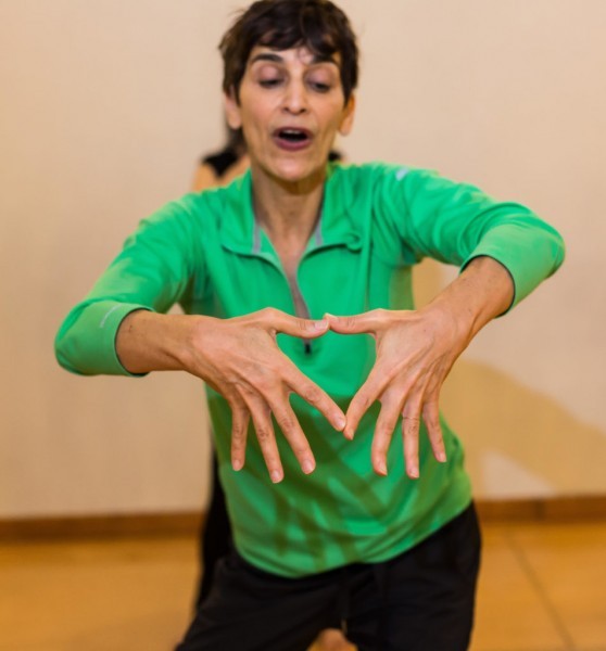 Our Artistic Director, Naomi Goldberg Haas, dancing and instructing class. 