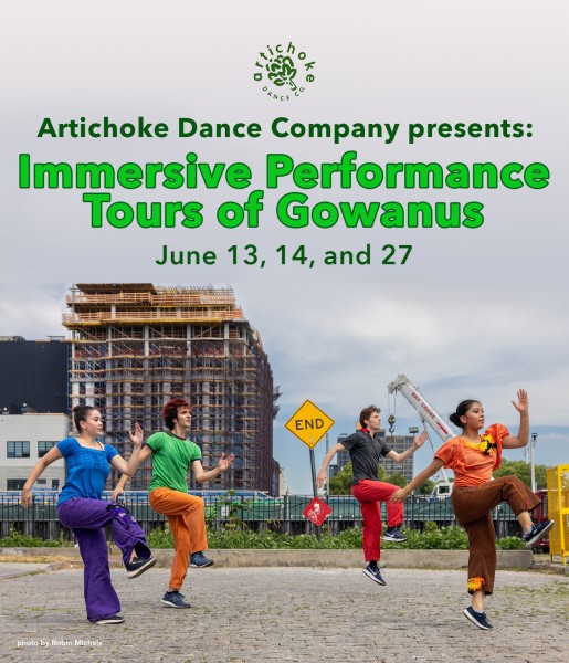 Artichoke Dance Company presents: Immersive Performance Tours of Gowanus. June 13th, 14th, and 27th.
