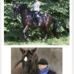 Stacked vertical outdoor portraits of Patricia Norcia and JoAnna Mendl Shaw .