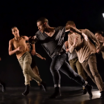 Artists of Ballet BC performing Poesia by Serge Bennthan on stage.