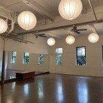 image of studio with white brick walls 