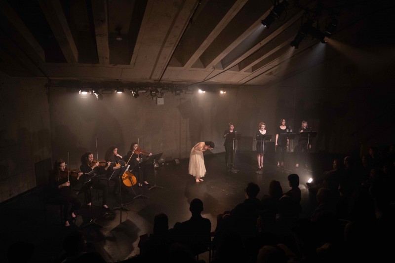 A string quartet, 4 opera singers, and a dancer centerstage