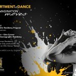 Solo dancer with hands on face leaning back.