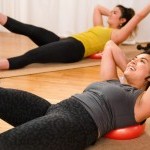 Core work during a barre3 Signature class