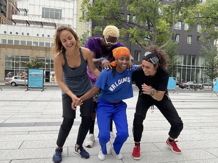Dancers Unlimited company members rehearse outdoors at Downtown Brooklyn Rehearsal Residency