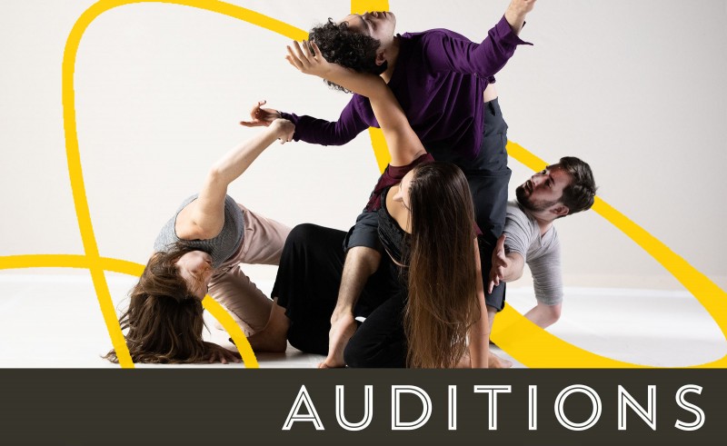 4 Dancers in a clump touching. 