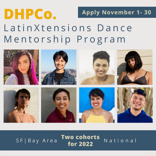 2022 LatinXtensions flyer, includes photos of 2021 cohort in grid pattern