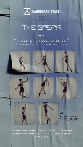 cardboard stage x the break event flyer 