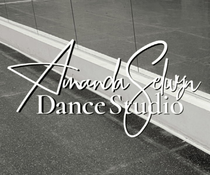 Poster for Amanda Selwyn Dance Studio set in a dance studio with logo