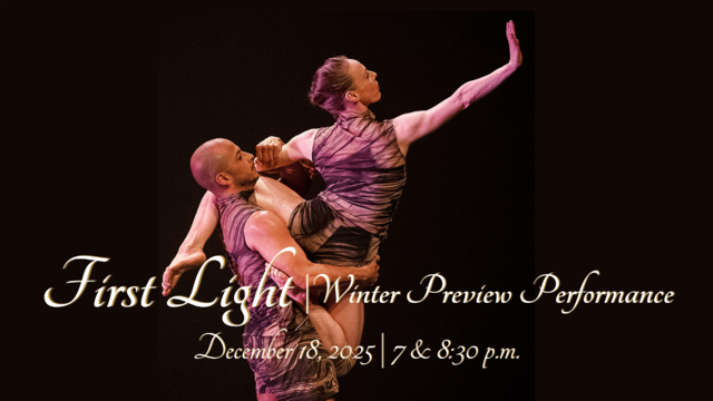 Poster featuring title, date, and company dancers