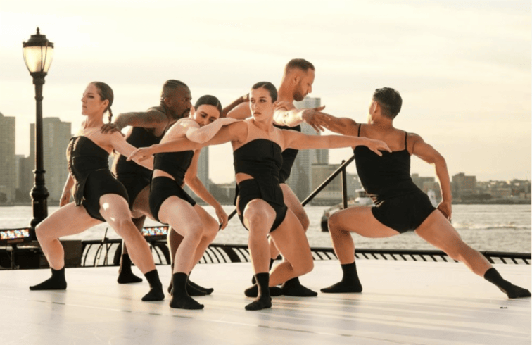 Featured performers at the Battery Dance Festival on stage