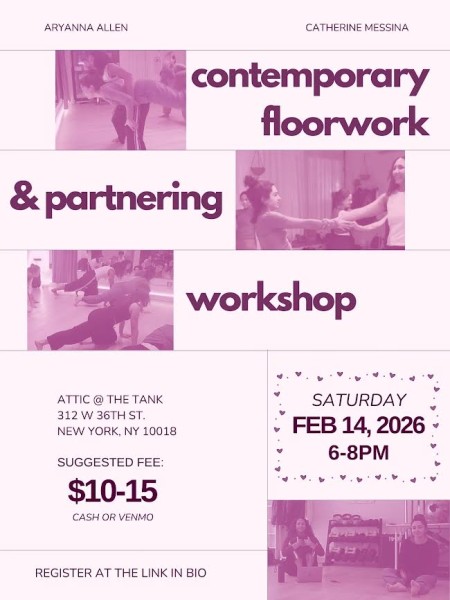 Join us for a floorwork and partnering class!