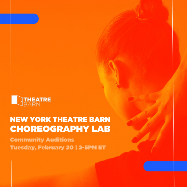 A single dancer poses against a poster announcing the audition date and time